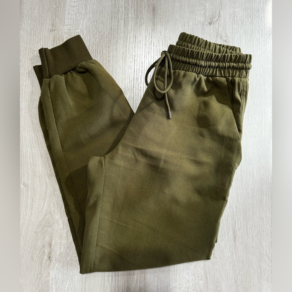 Green boho jogger pants